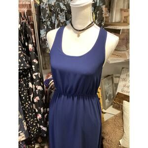 Lost April Navy Blue Shear Bottom Sleeveless Maxi Dress Size S